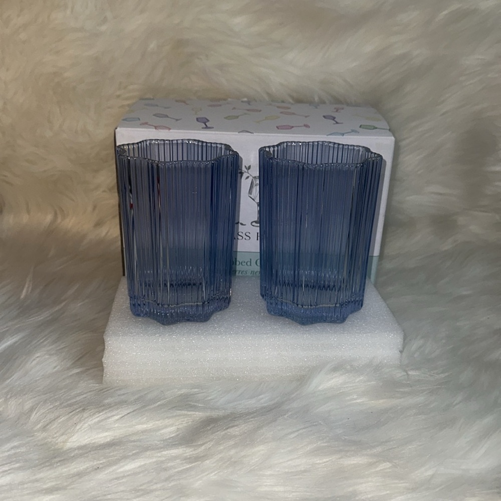 Glass Hause Ribbed Glasses Set - Picture 8 of 8